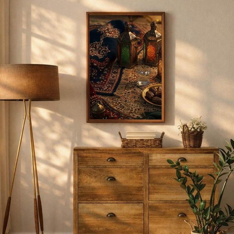 Marktna Canvas painting with a Ramadan design, with a hollow frame, one piece, measuring 60x90cm - Image 3